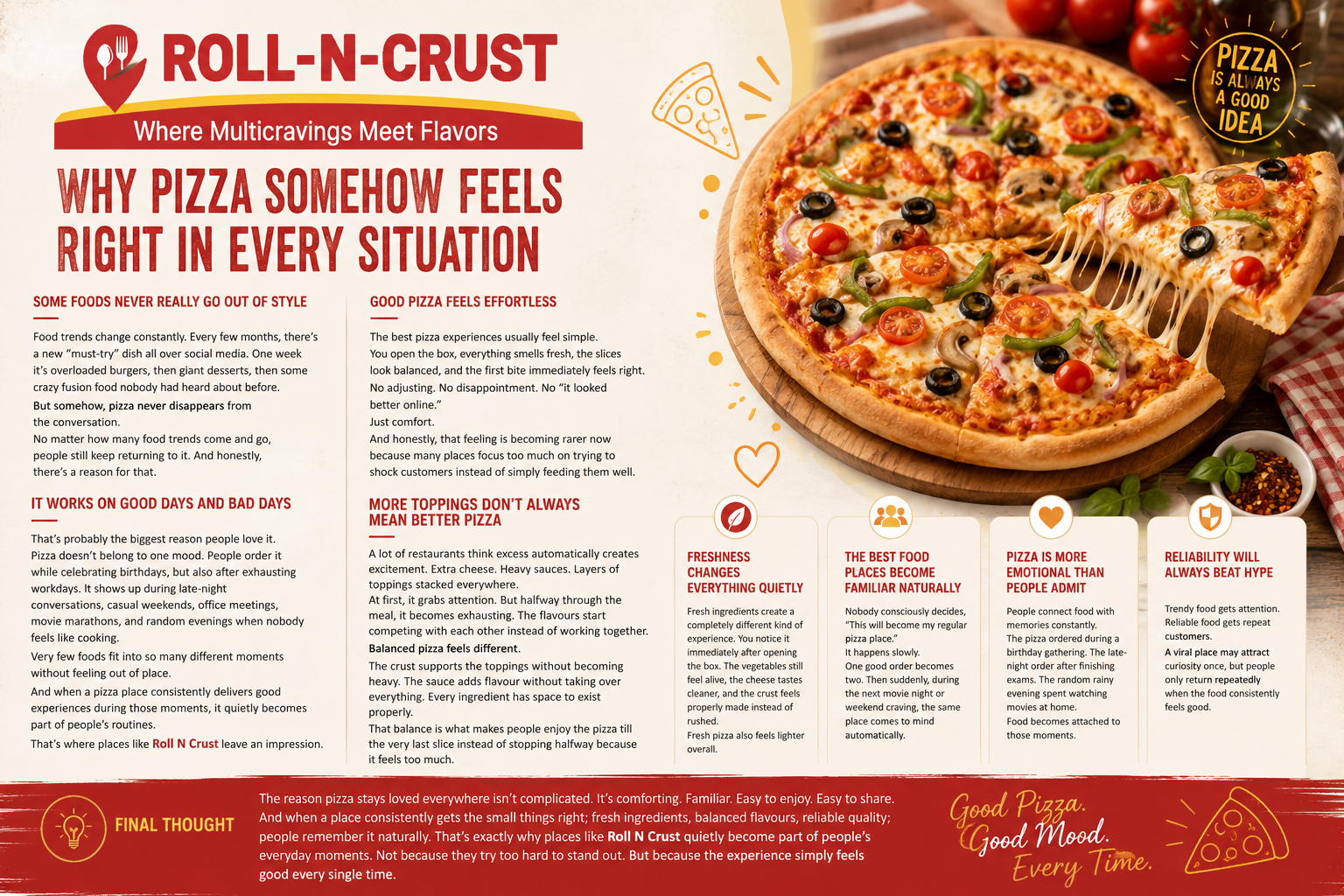 Roll N Crust pizza
