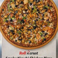 SMOKY KIMCHI BBQ CHICKEN PIZZA